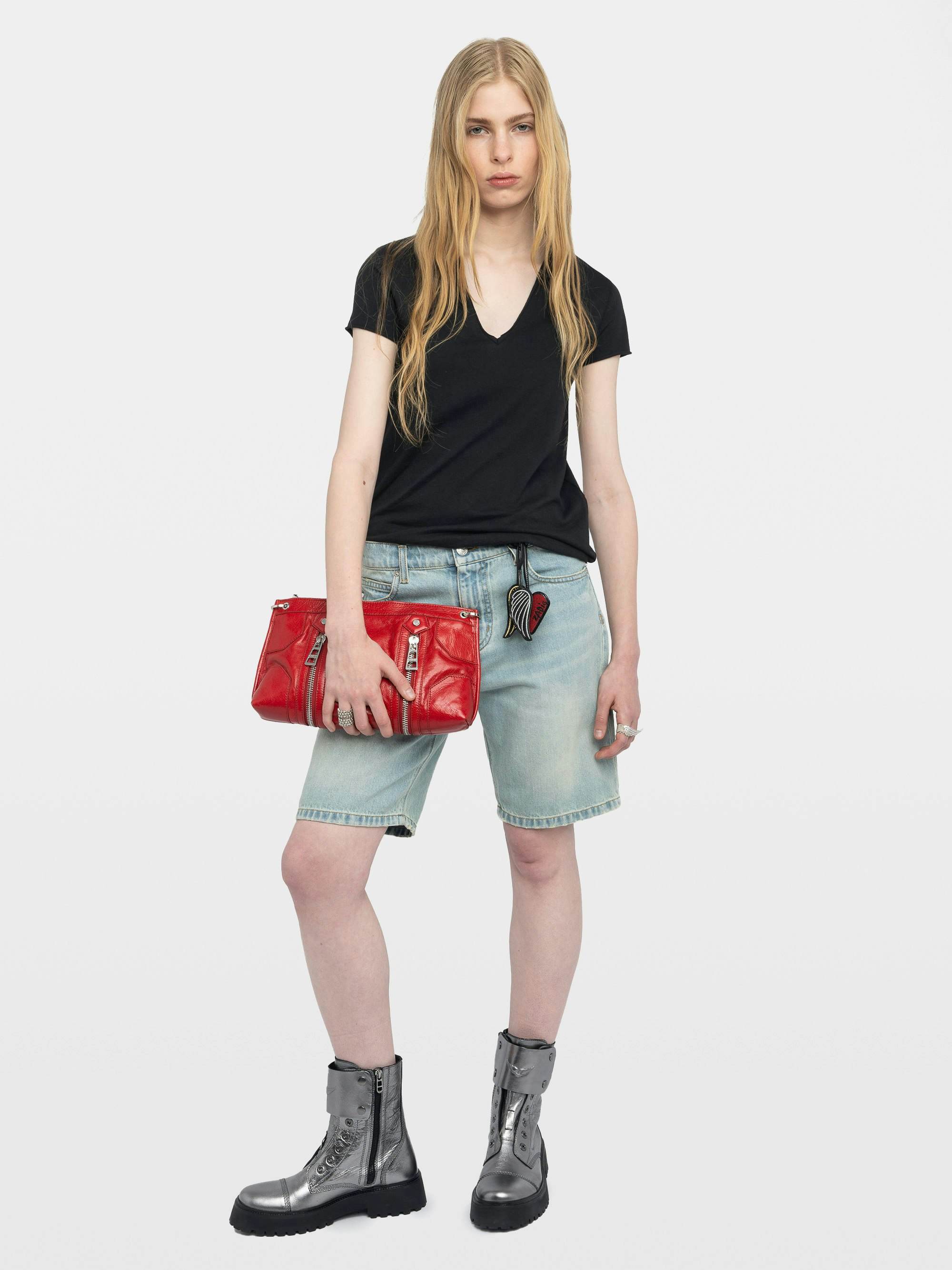 Story T-shirt - Short-sleeved T-shirt with fishnet back.