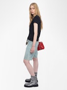 Story T-shirt - Short-sleeved T-shirt with fishnet back.