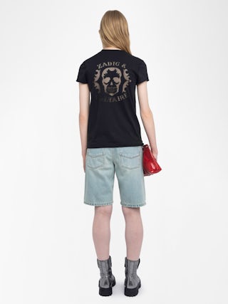 Story T-shirt - Short-sleeved T-shirt with fishnet back.