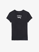 Story T-shirt - Short-sleeved T-shirt with fishnet back.