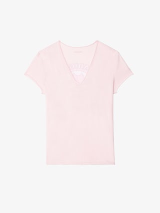 Story T-shirt - Short-sleeved T-shirt with fishnet back.