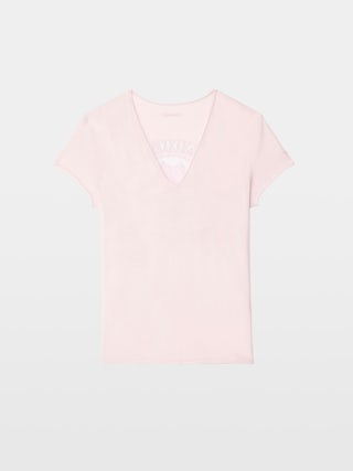 Story T-shirt - Short-sleeved T-shirt with fishnet back.