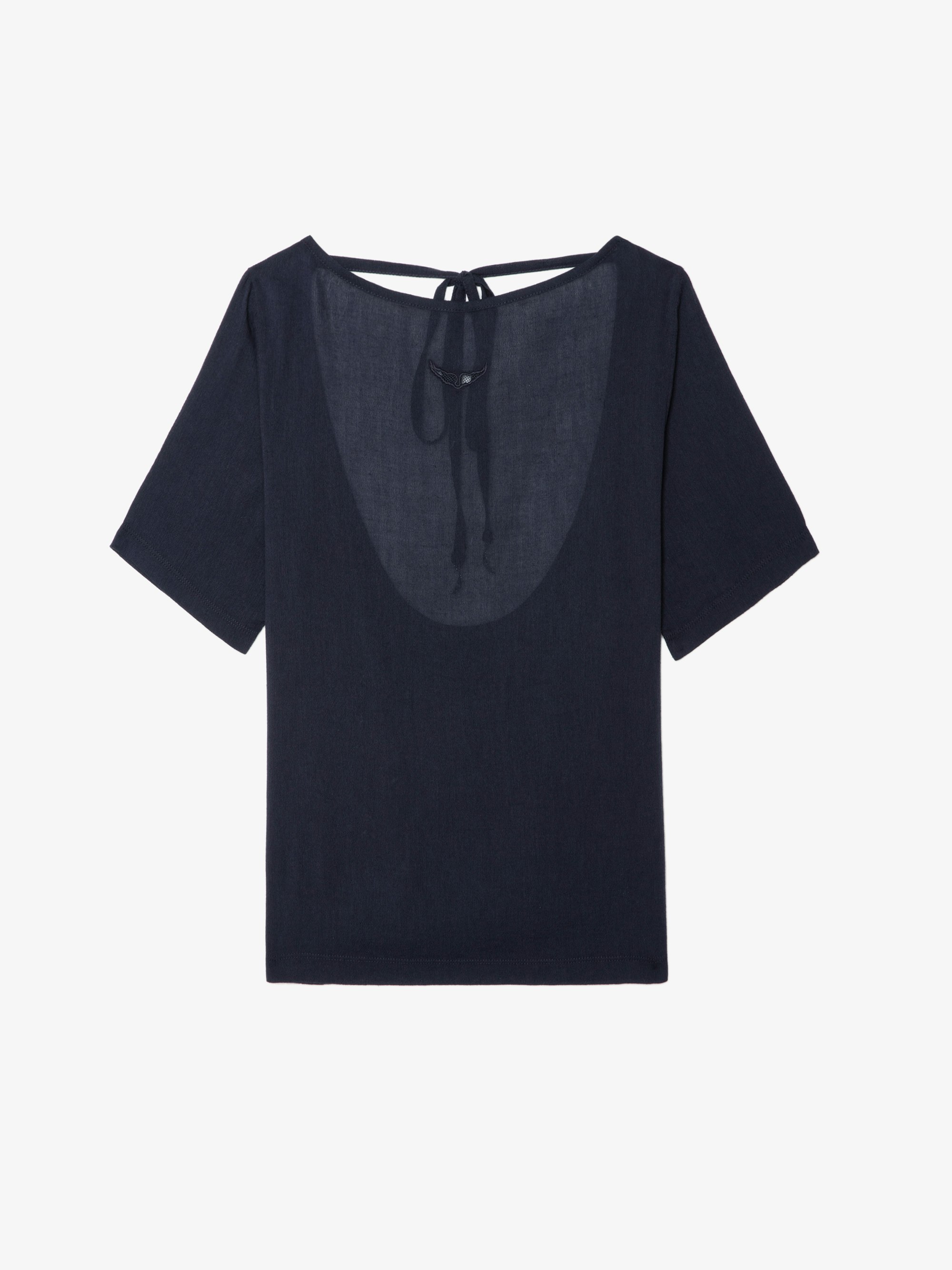 Black Tunisian T-shirt with Studded Patterns | Zadig&Voltaire