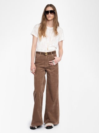 Alys T-shirt - Short-sleeved t-shirt in devore cotton.