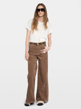 T-shirt Alys - T-shirt manches courtes en coton dévoré.