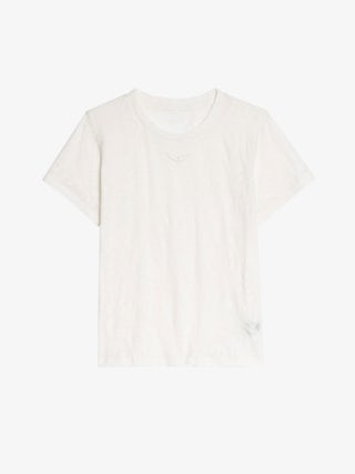 Alys T-shirt - Short-sleeved t-shirt in devore cotton.