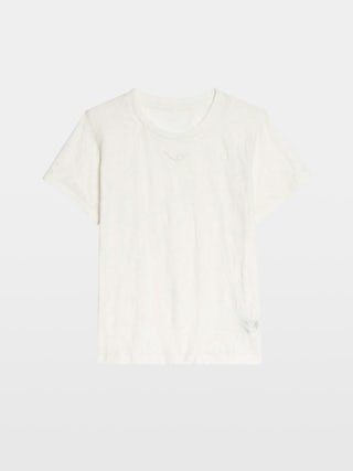 T-shirt Alys - T-shirt manches courtes en coton dévoré.