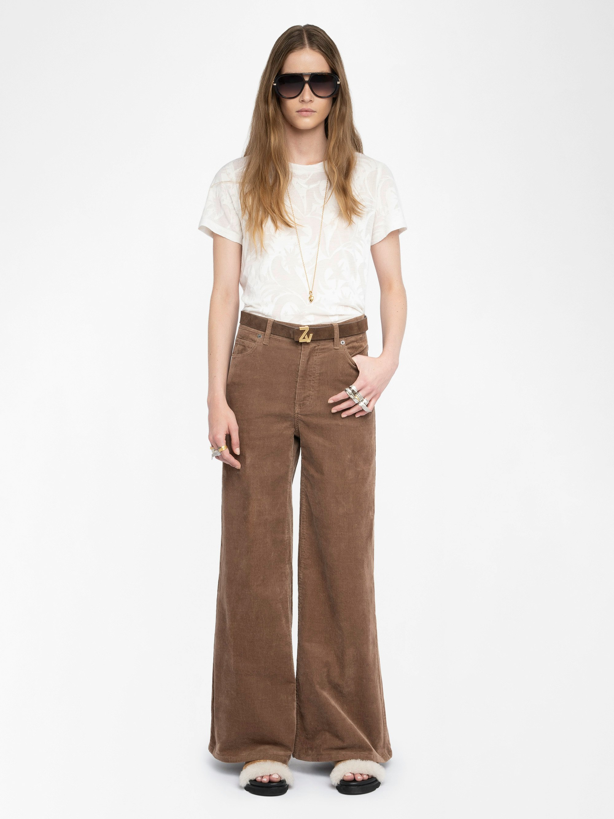 T-shirt Alys - T-shirt manches courtes en coton dévoré.