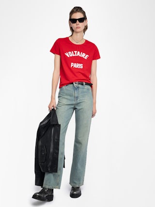 T-shirt Alys - T-shirt manches courtes avec patch wording à l'avant.