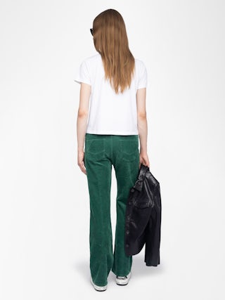 Alys T-shirt - Short-sleeved T-shirt with wording patch on the front.