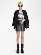 T-shirt Edwini - T-shirt a maniche lunghe a righe con dettaglio di strass sul davanti.