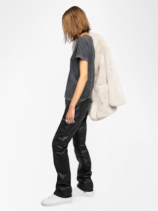 T-Shirt Alys - T-Shirt mit Rundhals und kurzen Ärmeln mit Strass-Verzierung.