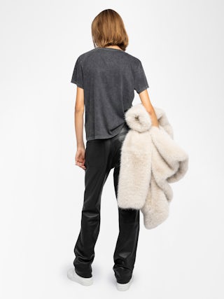 T-Shirt Alys - T-Shirt mit Rundhals und kurzen Ärmeln mit Strass-Verzierung.