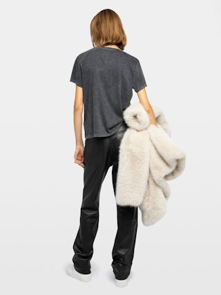 T-shirt Alys - T-shirt col rond et manches courtes avec customisation strass.