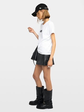 T-shirt Alys - T-shirt col rond et manches courtes avec customisation strass.