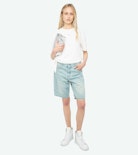 Edda T-shirt - Asymmetric short-sleeved t-shirt with rhinestones on the front.