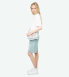 Edda T-shirt - Asymmetric short-sleeved t-shirt with rhinestones on the front.