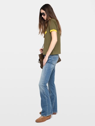 T-shirt Alys - T-shirt col rond manches courtes avec écriture à l'avant.