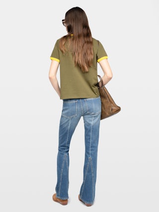 T-shirt Alys - T-shirt col rond manches courtes avec écriture à l'avant.