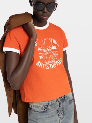 T-shirt Woos - Crew-neck t-shirt with short sleeves and front crest.