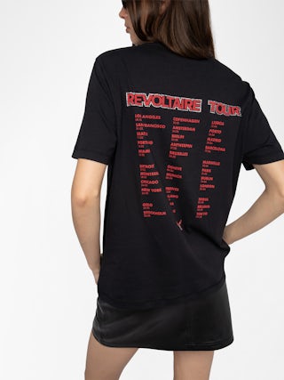 Edwin T-shirt - Round neck short-sleeve T-shirt with lettering and rhinestones.