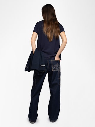 T-shirt Walk - T-shirt col rond et manches courtes avec customisation strass.