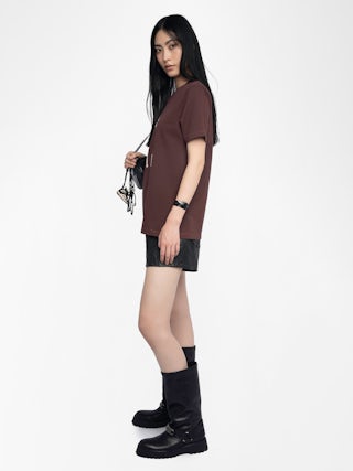 Edwin T-shirt - Short-sleeved oversized round neck t-shirt.