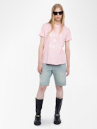 T-shirt Edwin - Short-sleeved loose-fitting round neck T-shirt.