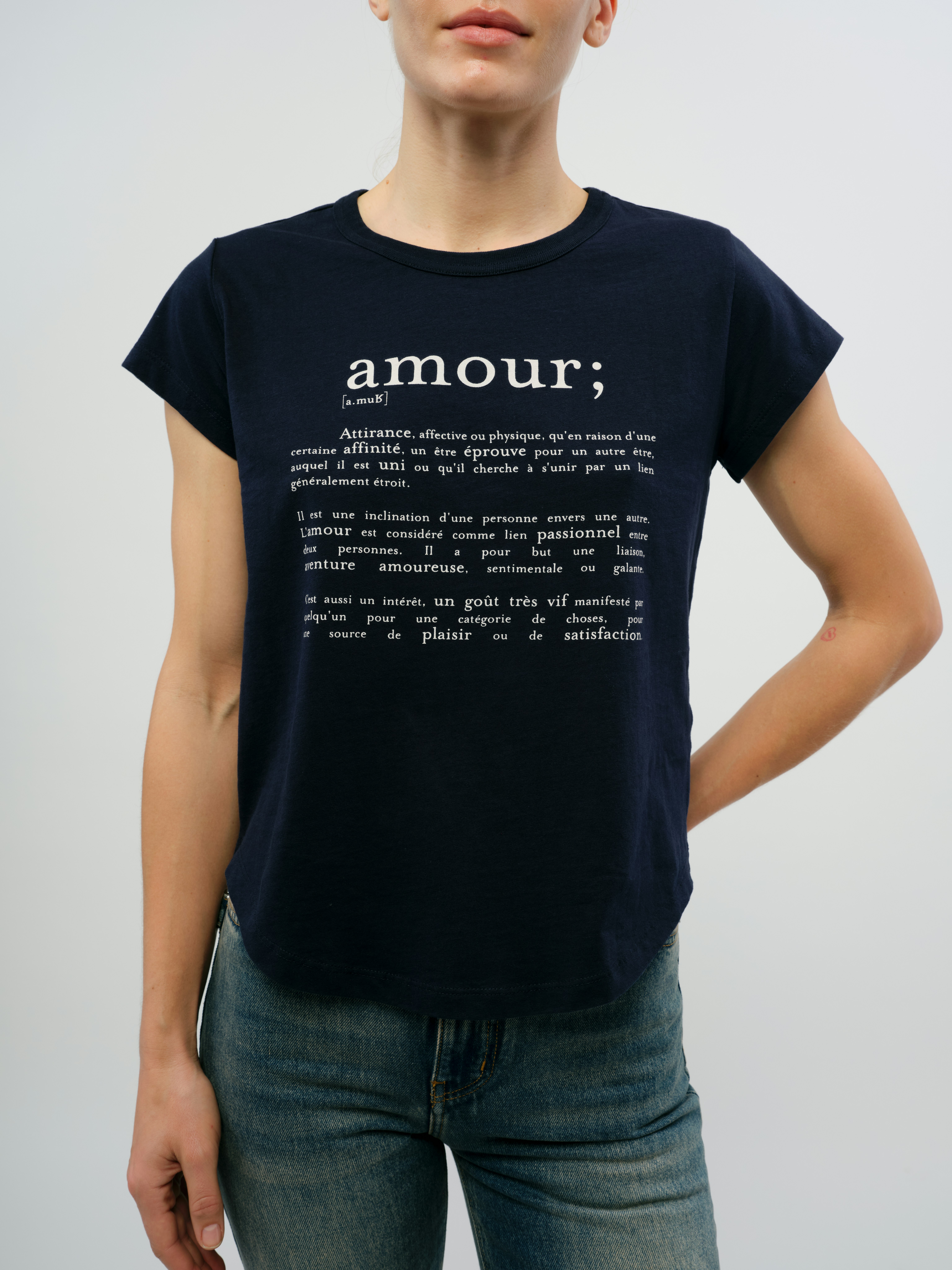 Woop Amour T-Shirt - Casual tee with bold “Amour” graphic.