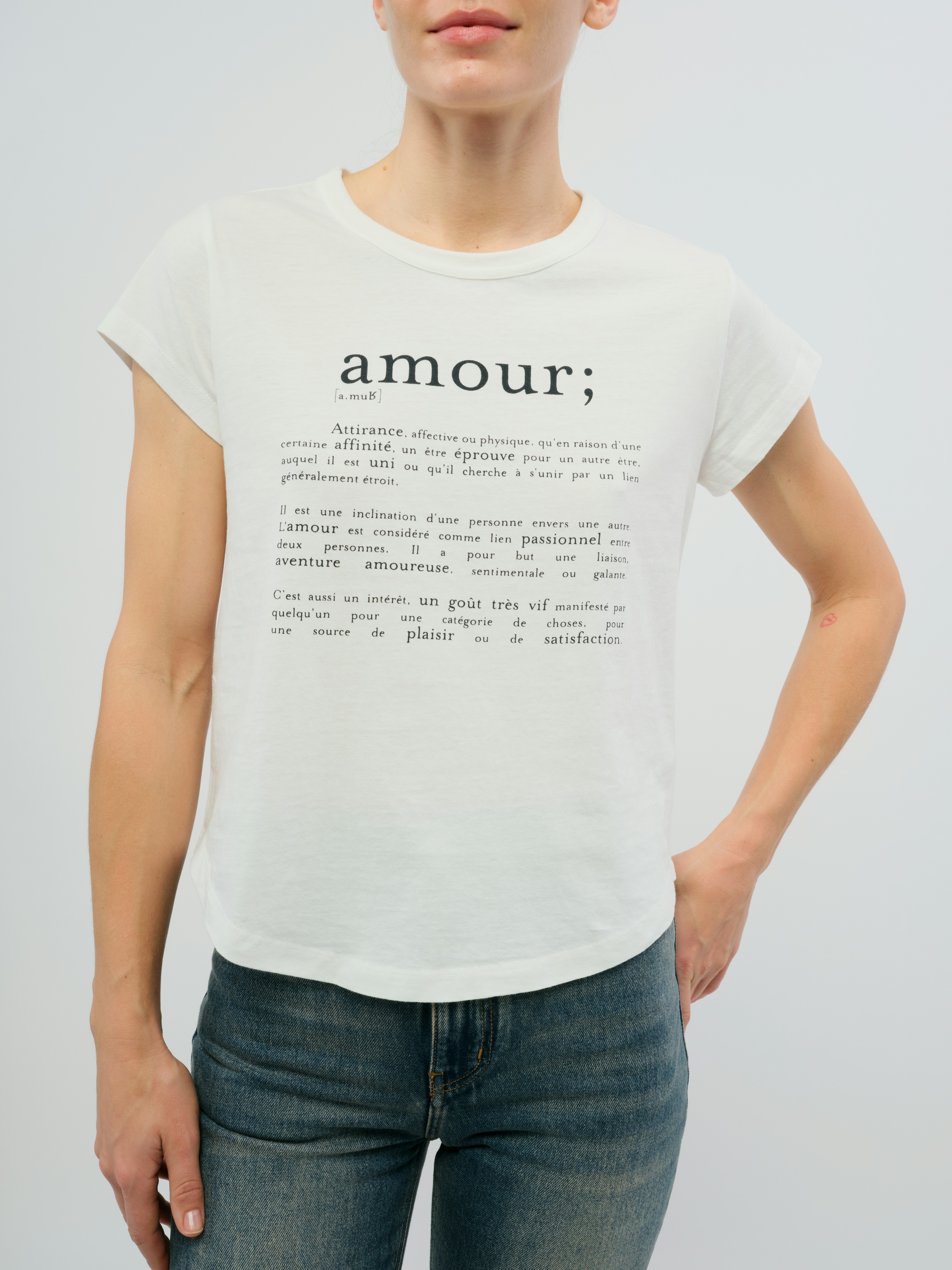 Woop Amour T-Shirt - Casual tee with bold “Amour” graphic.