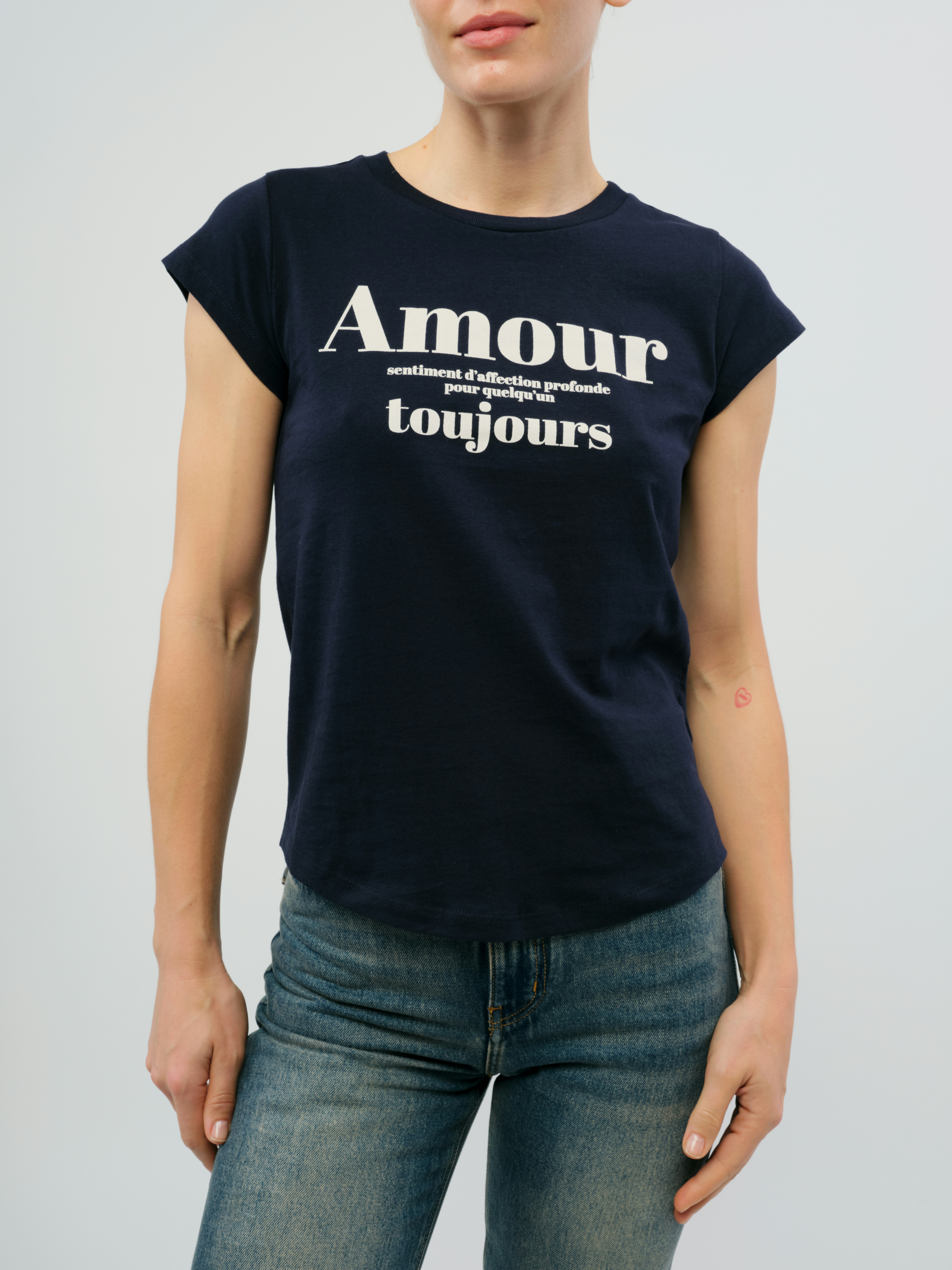 Skinny Amour T-Shirt - Slim T-shirt with subtle “Amour” print.