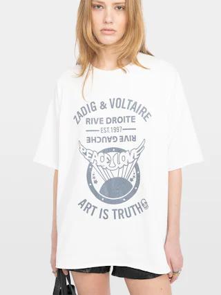 T-shirt Berry - Short-sleeved t-shirt with rhinestone crest.