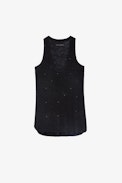 Canotta Samy - Canotta nera con strass - Donna