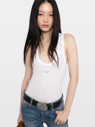 Débardeur Bianca - Débardeur en côtes légères.