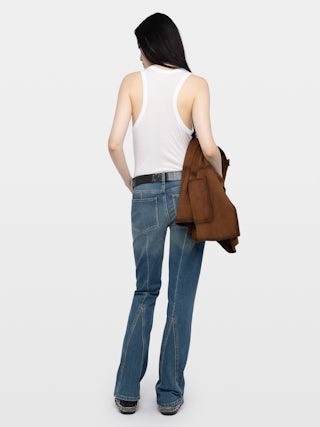 Débardeur Bianca - Débardeur en côtes légères.