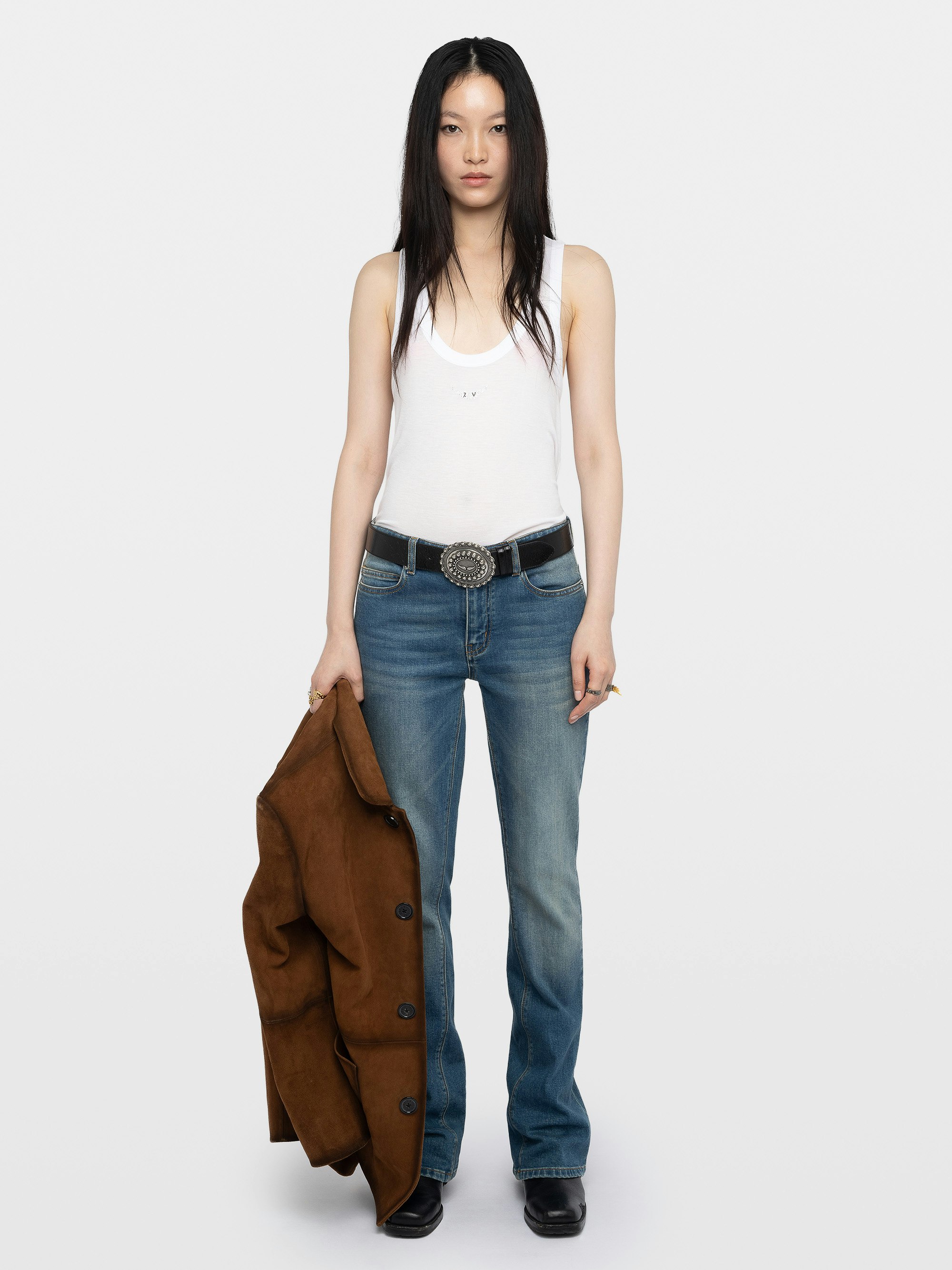 Débardeur Bianca - Débardeur en côtes légères.