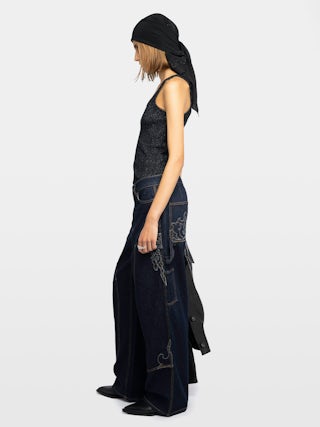 Débardeur Alba - Débardeur en rib avec fil brillant.