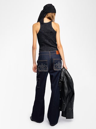 Alba Tank Top - Tank top in rib knit with shiny yarn.