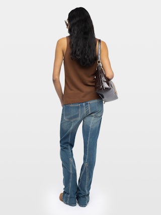 Débardeur Ana - Haut sans manches avec col ouvert en v.