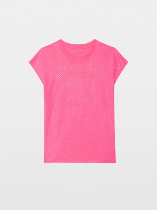 Cloe Tank Top - - Crew-neck tank top with rhinestones.