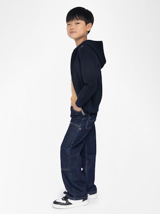Clash Boy's Cardigan - Hooded zip cardigan, embroidered inscriptions on the front and right sleeve.