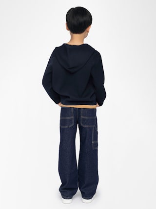 Clash Boy's Cardigan - Hooded zip cardigan, embroidered inscriptions on the front and right sleeve.