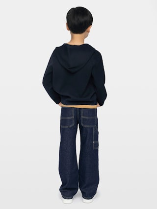 Clash Boy's Cardigan - Hooded zip cardigan, embroidered inscriptions on the front and right sleeve.