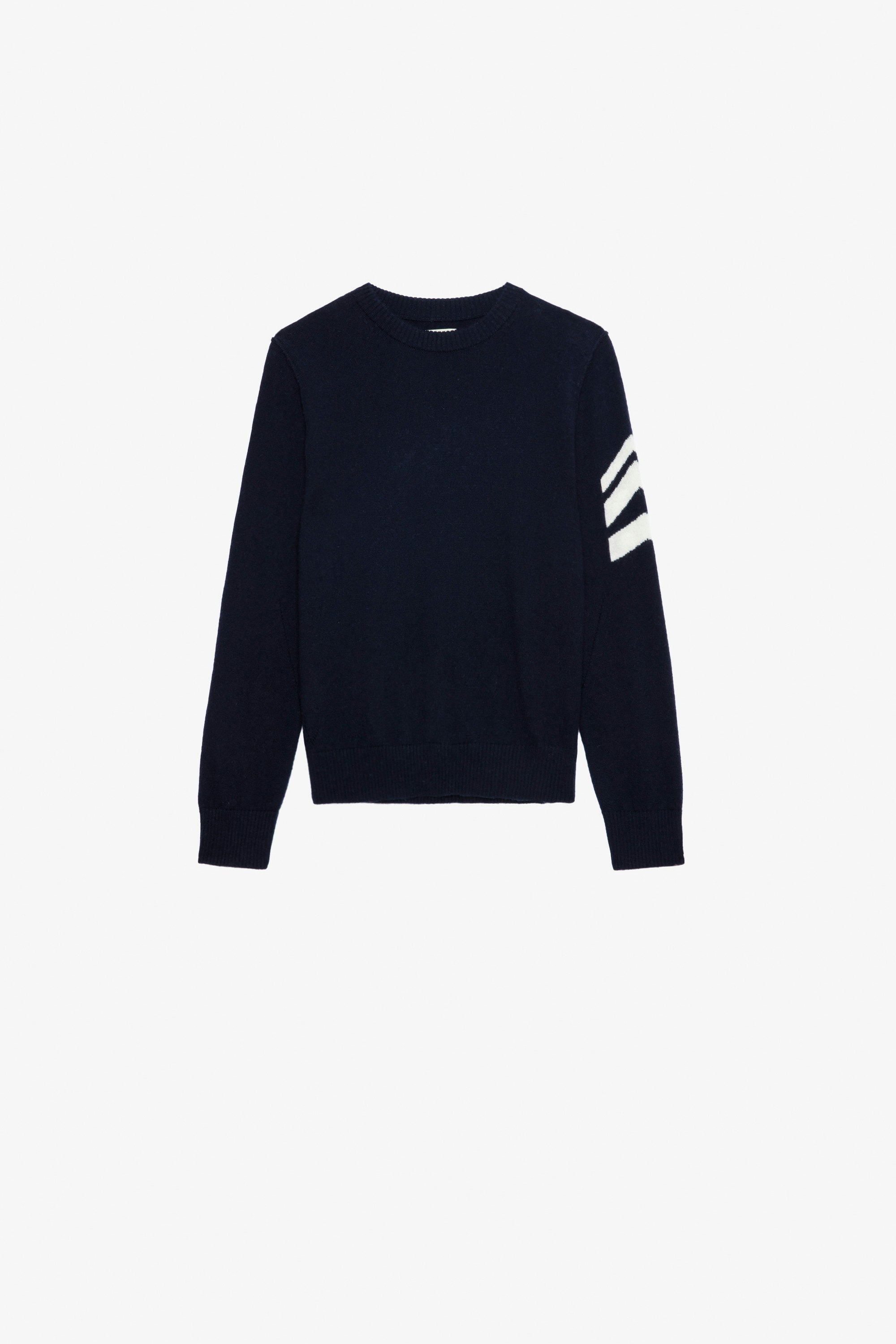 Chris Boys’ Jumper Boys’ navy blue knit jumper with “Dreamer” slogan.
