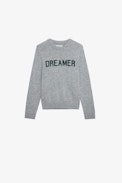 Chris Boys’ Sweater  - Boys’ grey knit sweater with “Dreamer” slogan.