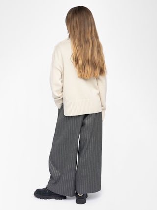 Alma Girl's Jumper - Wool jumper with intarsia star jacquard pattern.