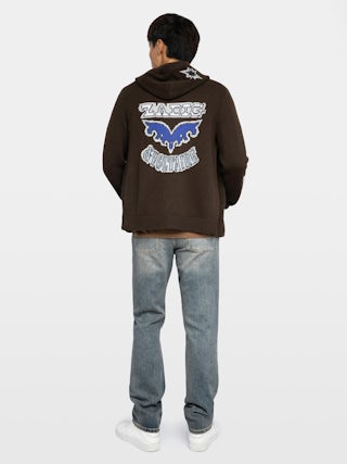 Cardigan Oliver - Hooded sweatshirt with customisation on the back.