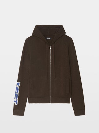 Cardigan Oliver - Hooded sweatshirt with customisation on the back.