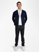 Mirko Cardigan - V-neck buttoned cardigan with distressed effect.