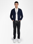 Mirko Cardigan - V-neck buttoned cardigan with distressed effect.